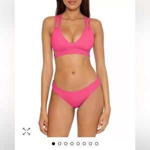 NWT BECCA pink bikini set size M